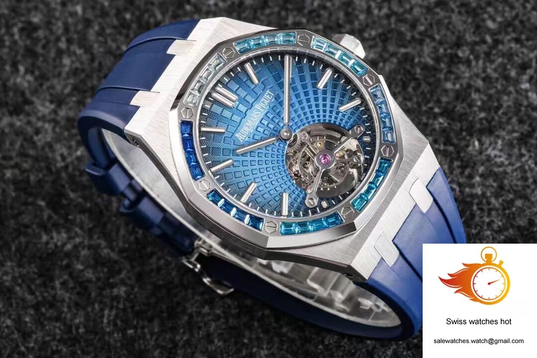 Audemars Piguet Royal Oak Tourbillon R8 Factory V3 Blue Rubber Strap 3 Audemars Piguet Royal Oak Tourbillon R8 Factory V3 Blue Rubber Strap 3