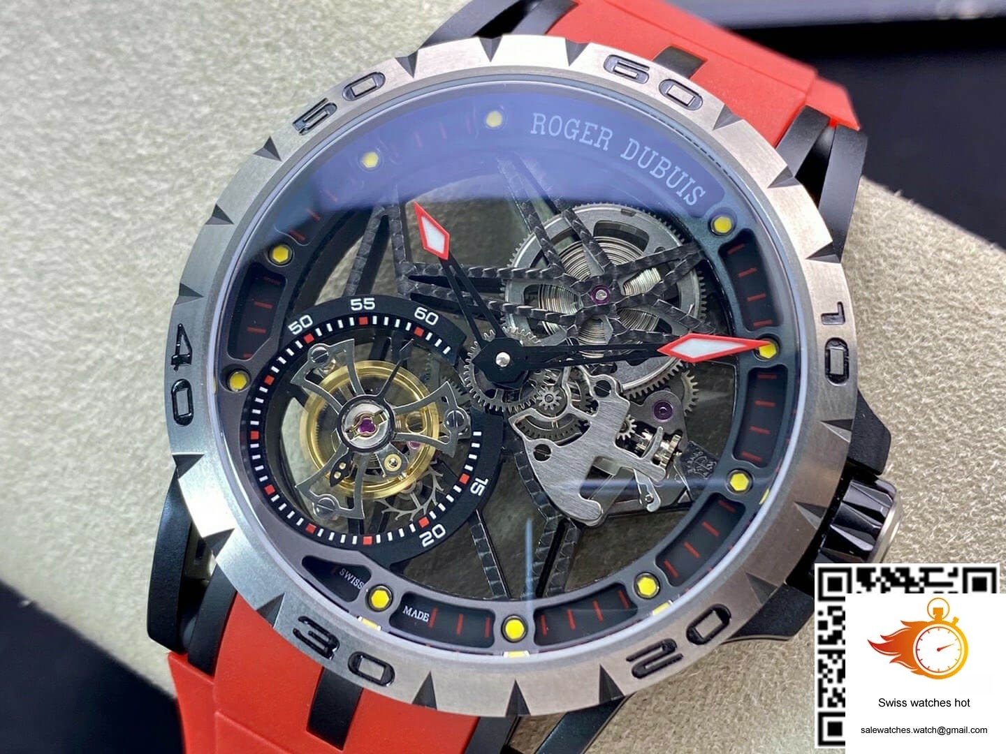 Roger Dubuis Excalibur RDDBEX0549 BBR Factory Tourbillon Titanium Case 3 Roger Dubuis Excalibur RDDBEX0549 BBR Factory Tourbillon Titanium Case 3