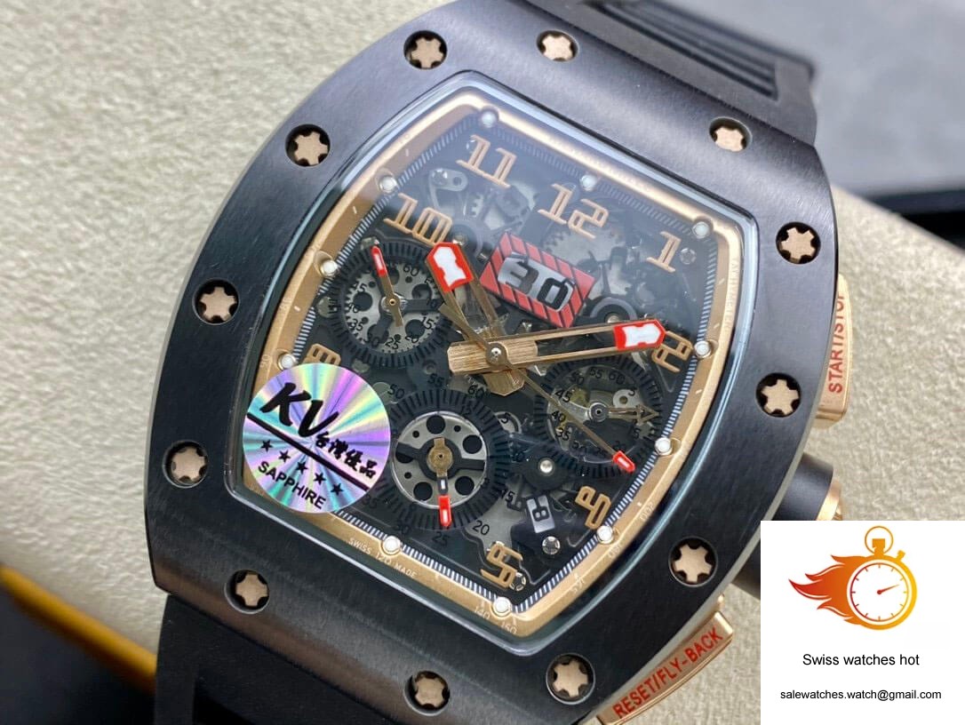 Richard Mille RM011 KV Factory Black Ceramic Skeleton Dial 3 Richard Mille RM011 KV Factory Black Ceramic Skeleton Dial 3