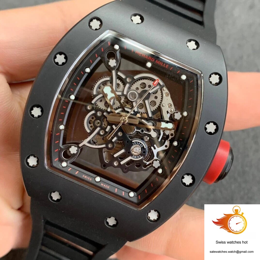 Richard Mille RM055 KV Factory V2 Ceramic Black Rubber Strap 3 Richard Mille RM055 KV Factory V2 Ceramic Black Rubber Strap 3