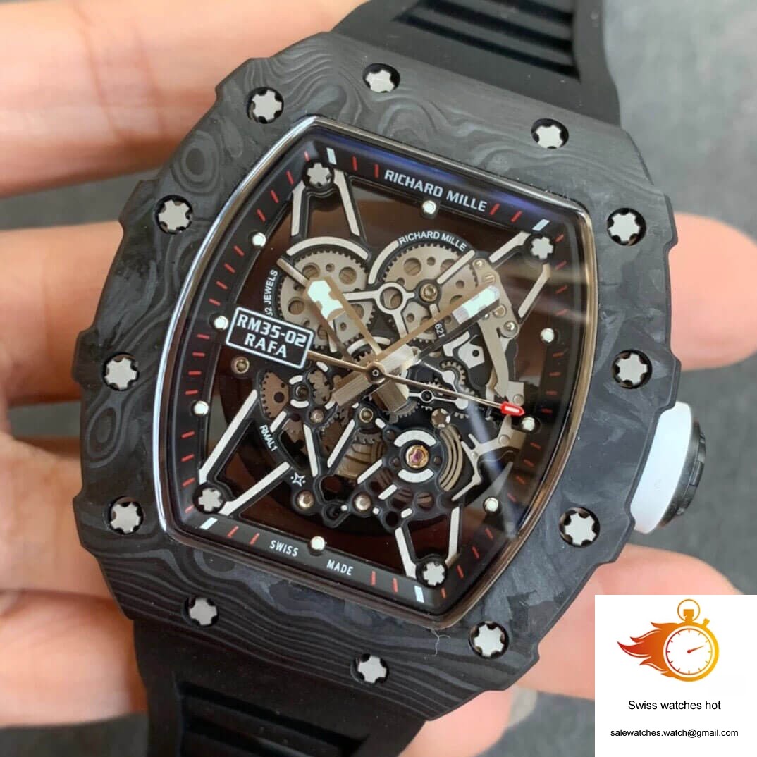 Richard Mille RM035-02 KV Factory Carbon Fiber Black Rubber Strap 3 Richard Mille RM035-02 KV Factory Carbon Fiber Black Rubber Strap 3