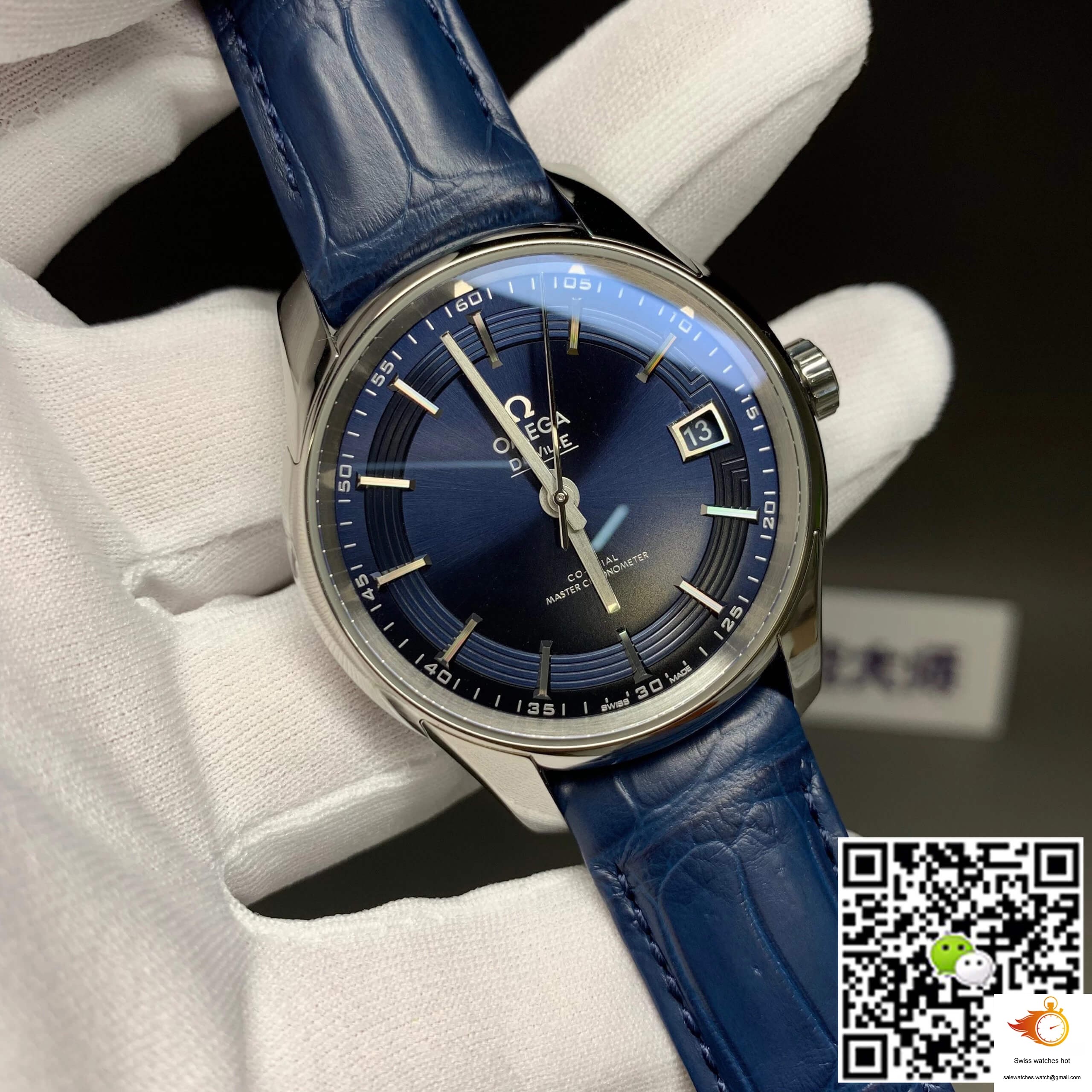 Omega De Ville 433.33.41.21.03.001 VS Factory Blue Dial 3 Omega De Ville 433.33.41.21.03.001 VS Factory Blue Dial 3