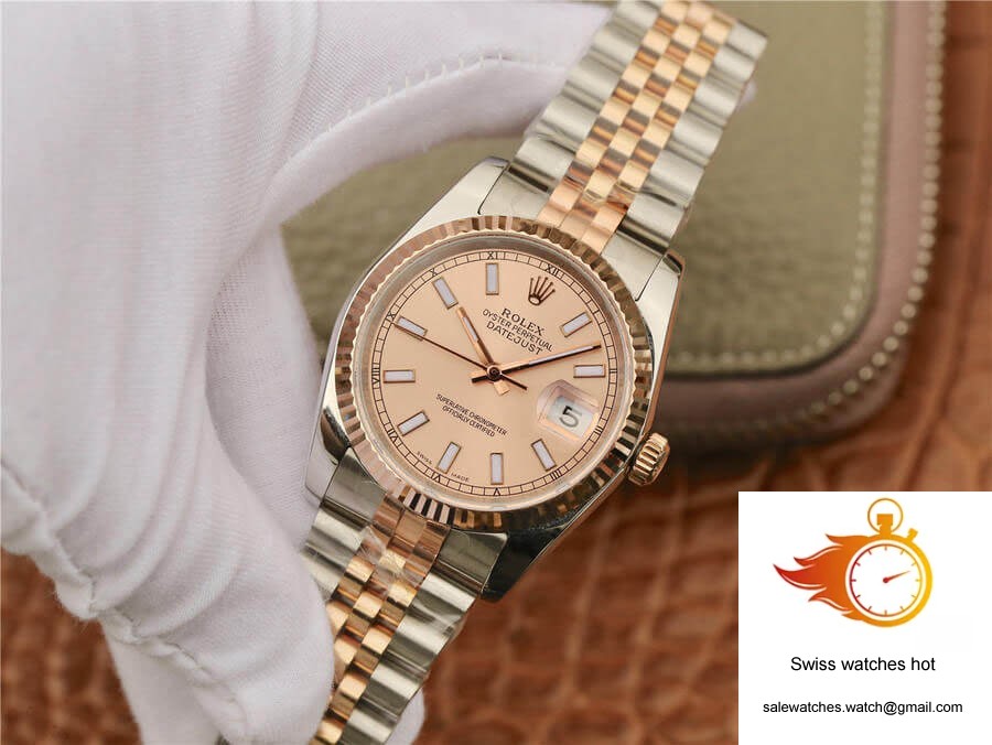 Rolex Datejust 116231 36MM GM Factory Rose Gold Pink Dial 3 Rolex Datejust 116231 36MM GM Factory Rose Gold Pink Dial 3