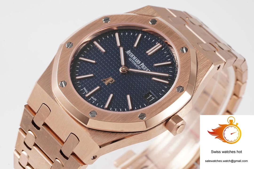 Audemars Piguet Royal Oak 15202OR.OO.1240OR.01 KZ Factory Rose Gold Blue Dial 3 Audemars Piguet Royal Oak 15202OR.OO.1240OR.01 KZ Factory Rose Gold Blue Dial 3