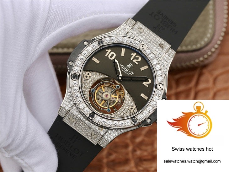 Hublot Big Bang Tourbillon Stainless Steel Diamond Black Dial 3 Hublot Big Bang Tourbillon Stainless Steel Diamond Black Dial 3