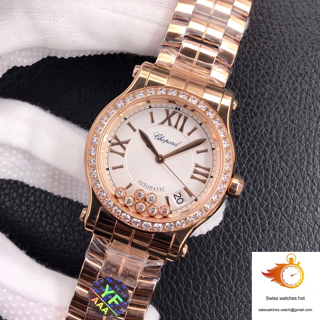 Chopard Happy Diamonds 274808-5004 YF Factory Rose Gold Silver Dial 3 Chopard Happy Diamonds 274808-5004 YF Factory Rose Gold Silver Dial 3