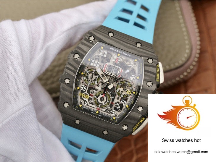 Richard Mille RM11-03 KV Factory Carbon Fiber Blue Strap 3 Richard Mille RM11-03 KV Factory Carbon Fiber Blue Strap 3