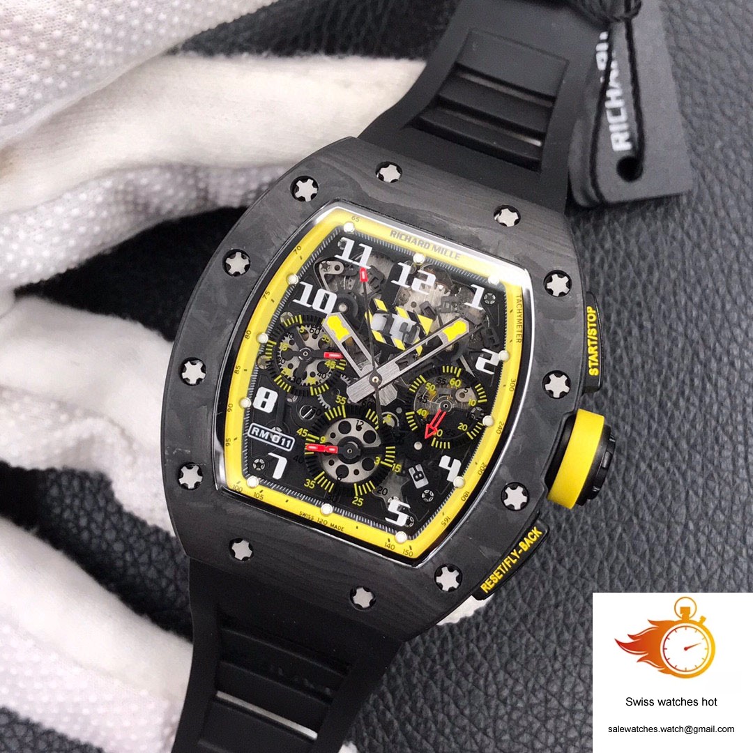 Richard Mille RM-011 KV Factory Forged Carbon Black Strap 3 Richard Mille RM-011 KV Factory Forged Carbon Black Strap 3
