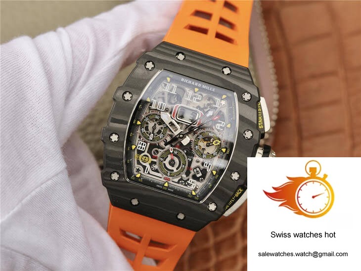 Richard Mille RM11-03 KV Factory Carbon Fiber Orange Strap 3 Richard Mille RM11-03 KV Factory Carbon Fiber Orange Strap 3