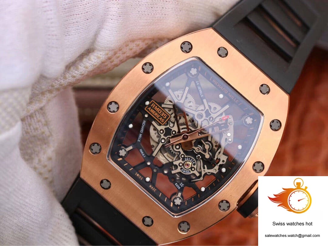 Richard Mille RM035 Americas KV Factory Rose Gold Black Strap 3 Richard Mille RM035 Americas KV Factory Rose Gold Black Strap 3