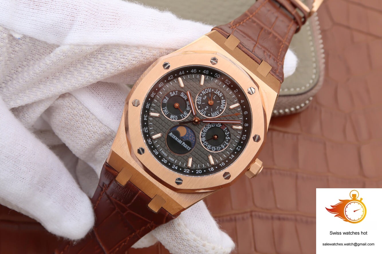 Audemars Piguet Royal Oak Perpetual Calendar 26574 JF Factory Rose Gold Grey Dial 3 Audemars Piguet Royal Oak Perpetual Calendar 26574 JF Factory Rose Gold Grey Dial 3