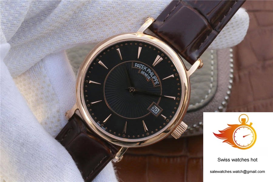 Patek Philippe Calatrava ZF Factory Rose Gold Black Dial 3 Patek Philippe Calatrava ZF Factory Rose Gold Black Dial 3
