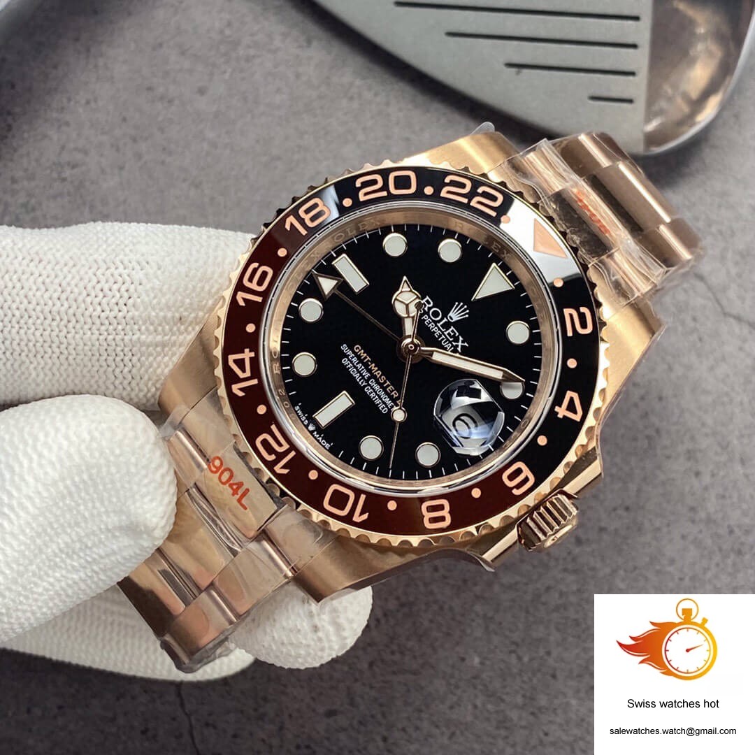 Rolex GMT Master II 126715CHNR-0001 GM Factory Rose Gold Black Dial 3 Rolex GMT Master II 126715CHNR-0001 GM Factory Rose Gold Black Dial 3