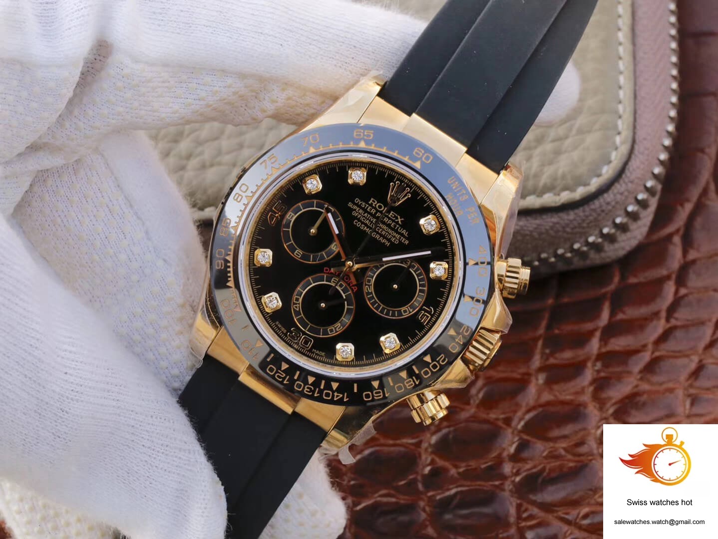 Rolex Daytona Cosmograph M116518ln-0046 JH Factory Diamond Black Dial 3 Rolex Daytona Cosmograph M116518ln-0046 JH Factory Diamond Black Dial 3