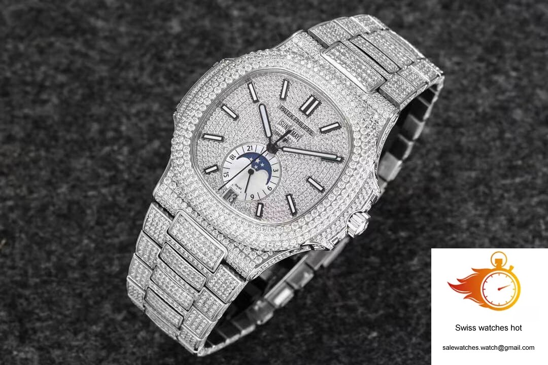 Patek Philippe Nautilus 5726/1A-014 R8 Factory Gypsophila Silver Diamond 3 Patek Philippe Nautilus 5726/1A-014 R8 Factory Gypsophila Silver Diamond 3