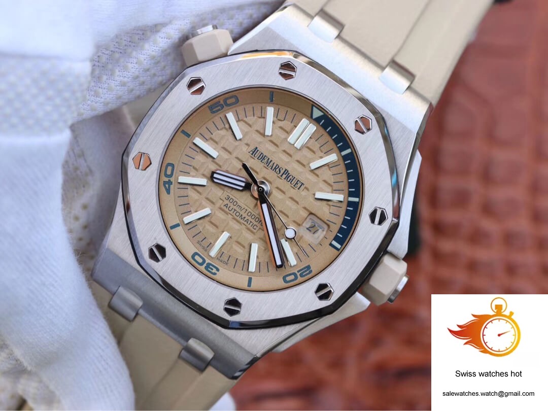 Audemars Piguet Royal Oak Offshore 15710ST.OO.A085CA.01 JF Factory Beige Dial 3 Audemars Piguet Royal Oak Offshore 15710ST.OO.A085CA.01 JF Factory Beige Dial 3
