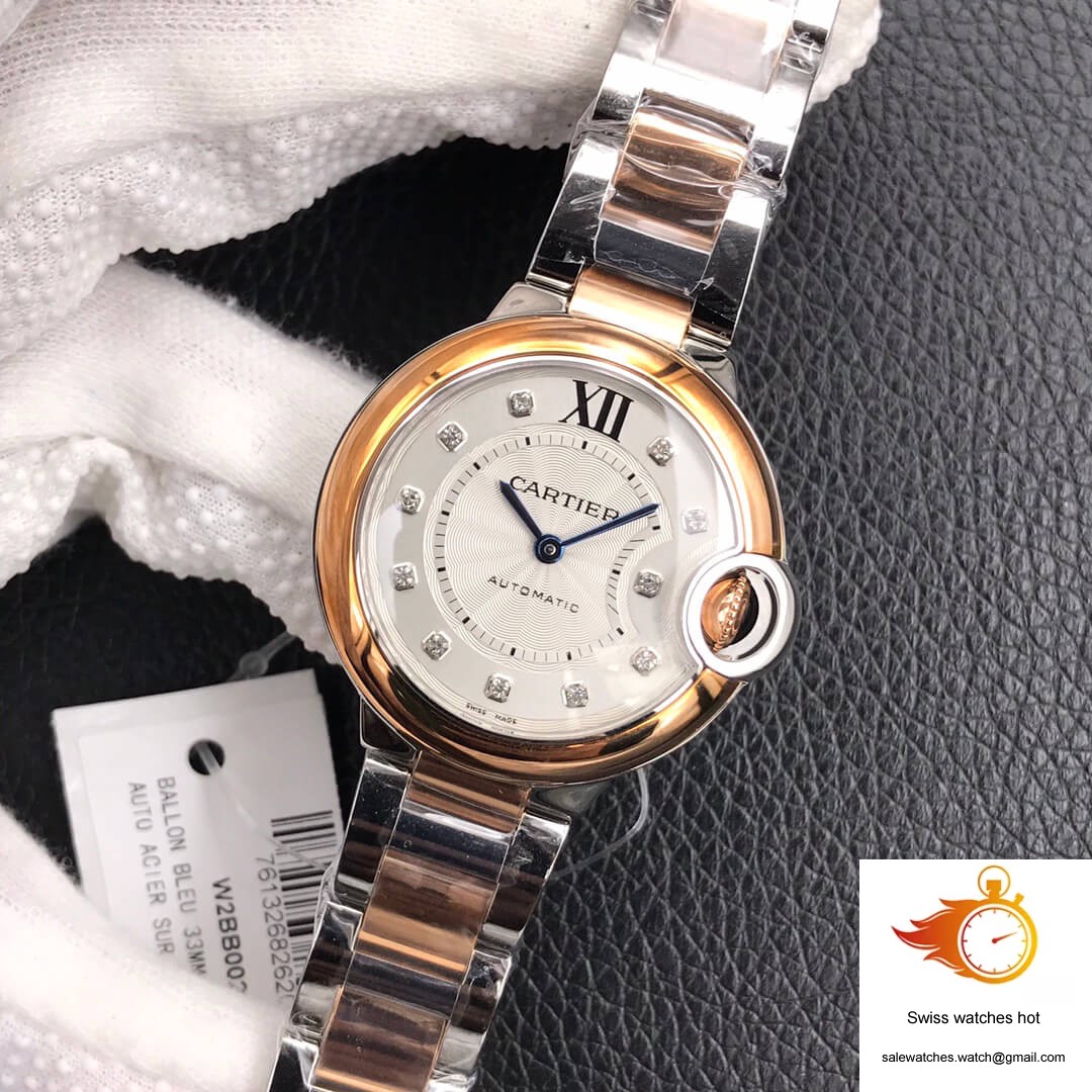Ballon Bleu De Cartier Ladies 28MM V6 Factory V8 Rose Gold Bezel 3 Ballon Bleu De Cartier Ladies 28MM V6 Factory V8 Rose Gold Bezel 3