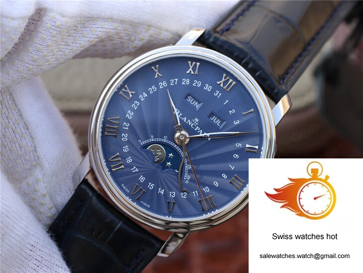 Blancpain Villeret 6654-1529-55B OM Factory V2 Blue Dial 3 Blancpain Villeret 6654-1529-55B OM Factory V2 Blue Dial 3