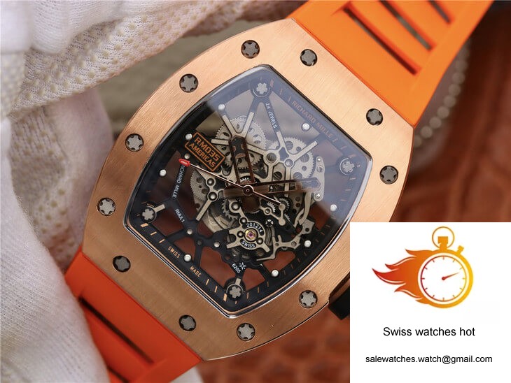 Richard Mille RM035 Americas KV Factory Rose Gold Orange Strap 3 Richard Mille RM035 Americas KV Factory Rose Gold Orange Strap 3