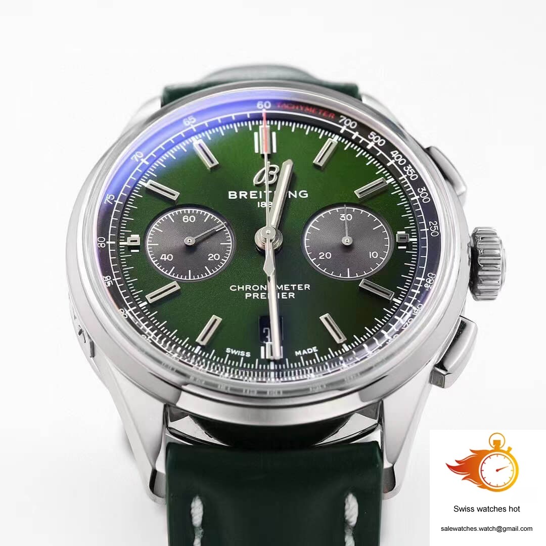 Breitling Premier B01 Chronograph AB0118A11L1X1 GF Factory V2 Green Dial 3 Breitling Premier B01 Chronograph AB0118A11L1X1 GF Factory V2 Green Dial 3