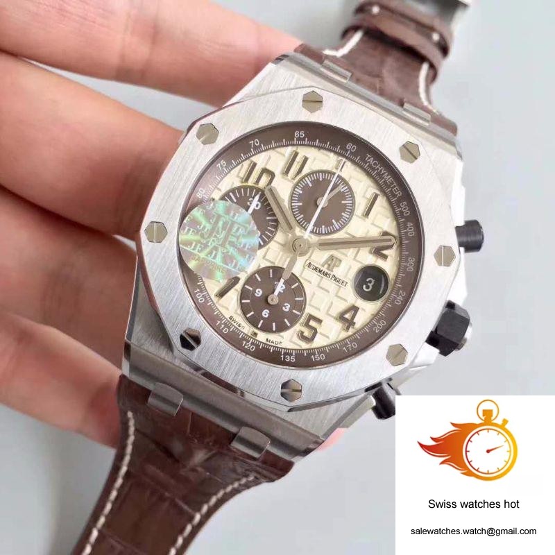 Audemars Piguet Royal Oak Offshore 26470ST.OO.A801CR.01 JF Factory V2 Beige Dial 3 Audemars Piguet Royal Oak Offshore 26470ST.OO.A801CR.01 JF Factory V2 Beige Dial 3