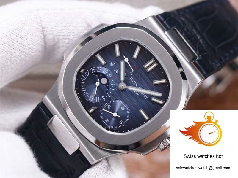 Patek Philippe Nautilus 5712/1A-001 PF Factory Blue Dial Leather Strap 3 Patek Philippe Nautilus 5712/1A-001 PF Factory Blue Dial Leather Strap 3