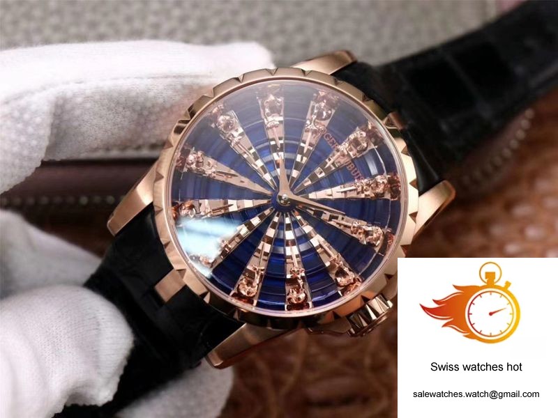 Roger Dubuis Excalibur RDDBEX0684 ZZ Factory Rose Gold Blue Dial 3 Roger Dubuis Excalibur RDDBEX0684 ZZ Factory Rose Gold Blue Dial 3