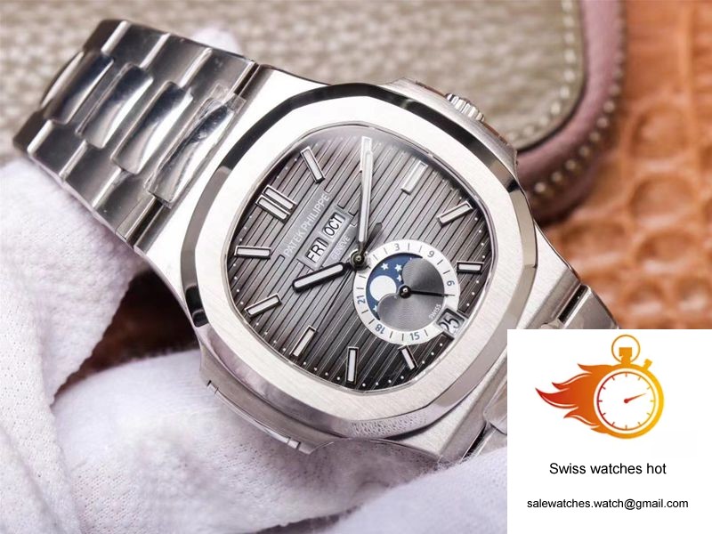 PF Factory Patek Philippe Nautilus 5726/1A-001 Moonphase Gray Dial 3 PF Factory Patek Philippe Nautilus 5726/1A-001 Moonphase Gray Dial 3