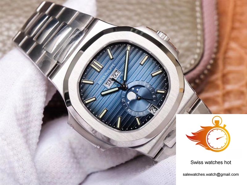 PF Factory Patek Philippe Nautilus 5726/1A-014 Moonphase Blue Gradient Black Dial 3 PF Factory Patek Philippe Nautilus 5726/1A-014 Moonphase Blue Gradient Black Dial 3