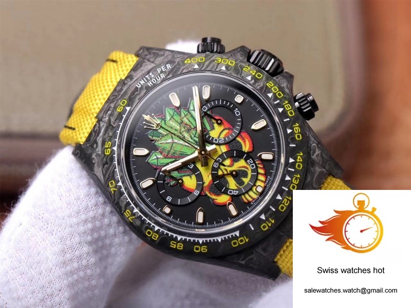 Rolex Daytona Cosmos Chronograph Carbon Fiber Edition Color Skull Dial 3 Rolex Daytona Cosmos Chronograph Carbon Fiber Edition Color Skull Dial 3