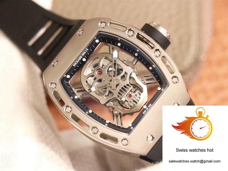 Richard Mille RM052 ZF Factory Silver Titanium Skull Dial 3 Richard Mille RM052 ZF Factory Silver Titanium Skull Dial 3