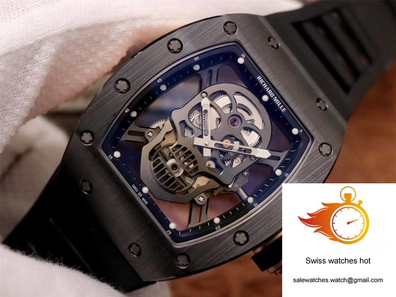 Richard Mille RM052-01 ZF Factory Black Ceramic Grey Skull Dial 3 Richard Mille RM052-01 ZF Factory Black Ceramic Grey Skull Dial 3