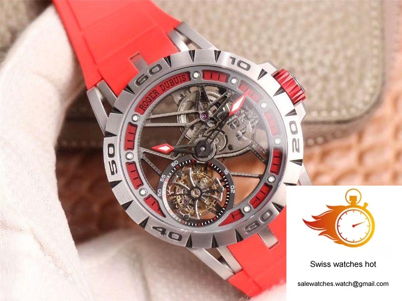 JB Factory Roger Dubuis Excalibur Spider Carbon Skeleton Flying Tourbillon RDDBEX0572 Transparent Version 3 JB Factory Roger Dubuis Excalibur Spider Carbon Skeleton Flying Tourbillon RDDBEX0572 Transparent Version 3