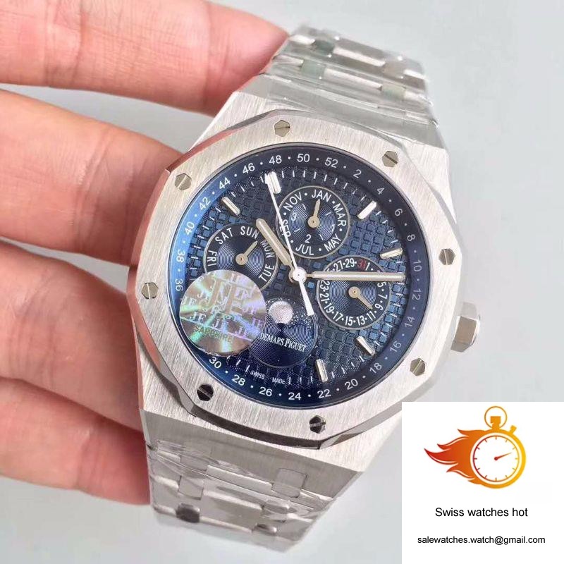 Audemars Piguet Royal Oak Perpetual Calendar 26574ST.OO.1220ST.02 JF Factory Blue Dial 3 Audemars Piguet Royal Oak Perpetual Calendar 26574ST.OO.1220ST.02 JF Factory Blue Dial 3