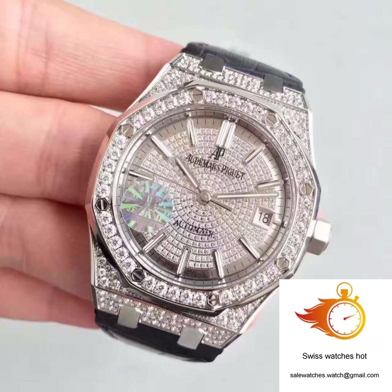 Audemars Piguet Royal Oak 15450 JF Factory Diamond Dial 3 Audemars Piguet Royal Oak 15450 JF Factory Diamond Dial 3