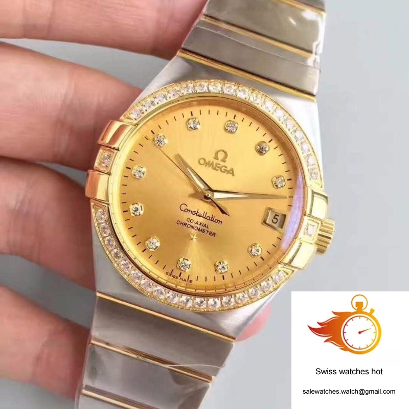 Omega Constellation 123.55.38.21.58.001 38MM 3S Factory Gold Dial 3 Omega Constellation 123.55.38.21.58.001 38MM 3S Factory Gold Dial 3