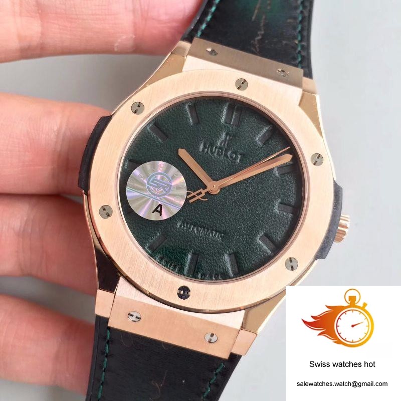 Hublot Classic Fusion Berluti Scritto 511.OX.0500.VR.BER16 JJ Factory V2 Green Dial 3 Hublot Classic Fusion Berluti Scritto 511.OX.0500.VR.BER16 JJ Factory V2 Green Dial 3
