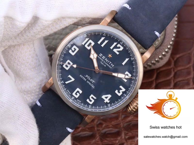 Zenith Pilot Type 20 Extra Special 29.2430.679.21.C753 XF Factory Blue Dial 3 Zenith Pilot Type 20 Extra Special 29.2430.679.21.C753 XF Factory Blue Dial 3