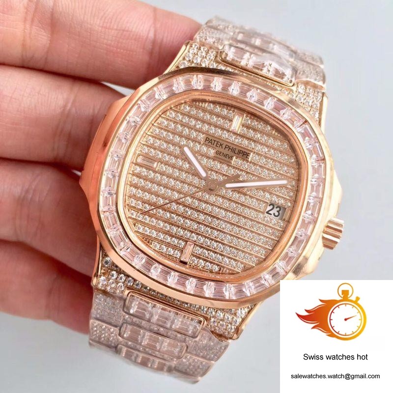 Patek Philippe Nautilus Jumbo 5719/1G-001 Rose Gold Diamonds Dial 3 Patek Philippe Nautilus Jumbo 5719/1G-001 Rose Gold Diamonds Dial 3