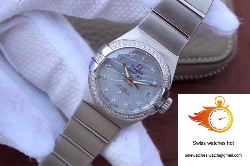 Omega Constellation Double Eagle Lady Blue Mother-Of-Pearl Dial 27MM 3S Factory 3 Omega Constellation Double Eagle Lady Blue Mother-Of-Pearl Dial 27MM 3S Factory 3