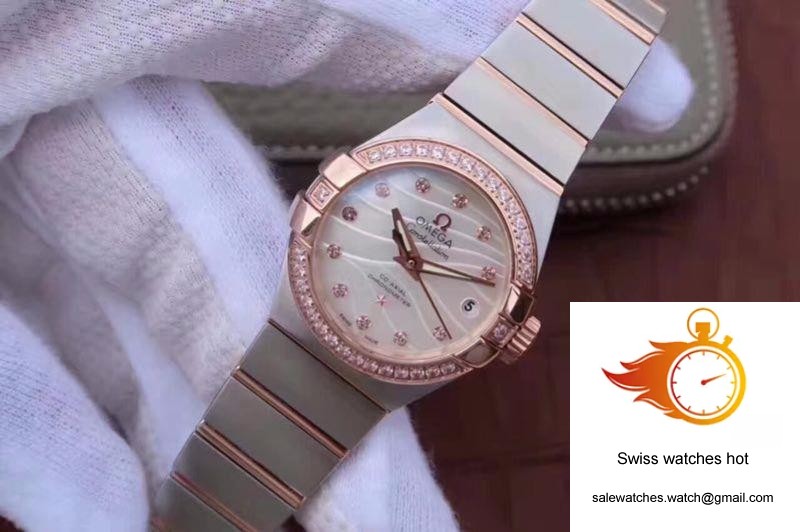 Omega Constellation Double Eagle Lady Pink Mother-Of-Pearl Dial 27MM 3S Factory 3 Omega Constellation Double Eagle Lady Pink Mother-Of-Pearl Dial 27MM 3S Factory 3