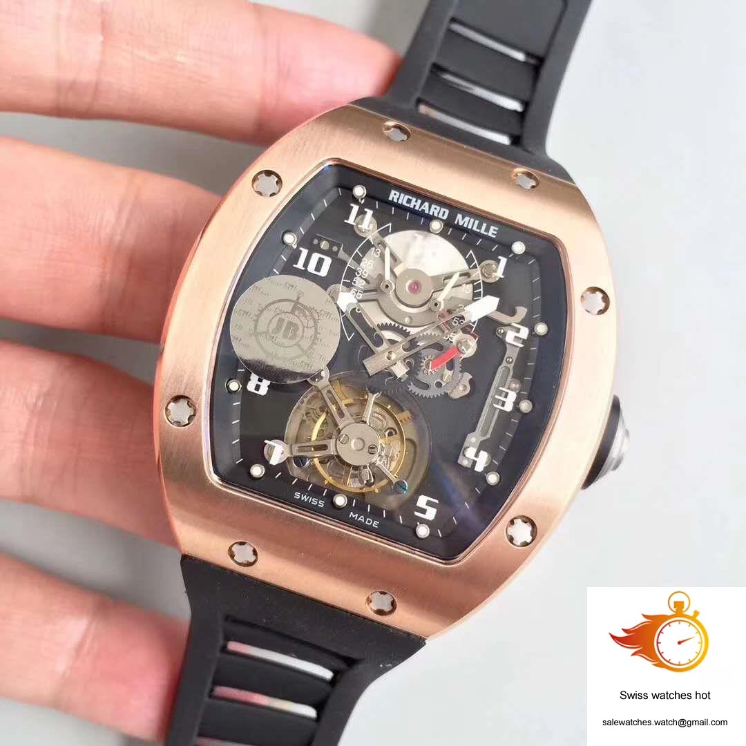 Richard Mille RM001 Rose Gold Tourbillon JB Factory Black Dial 3 Richard Mille RM001 Rose Gold Tourbillon JB Factory Black Dial 3