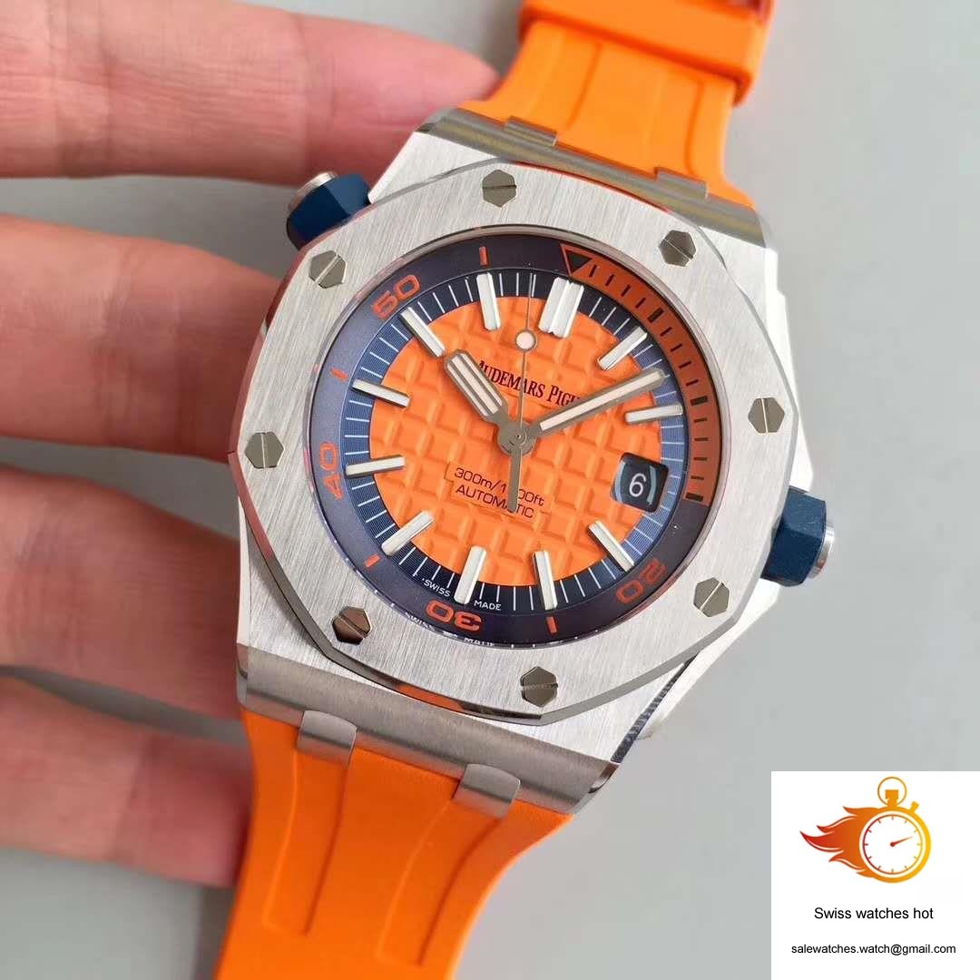 Audemars Piguet Royal Oak Offshore Diver 15710ST.OO.A070CA.01 JF Factory V3 Orange Dial 3 Audemars Piguet Royal Oak Offshore Diver 15710ST.OO.A070CA.01 JF Factory V3 Orange Dial 3