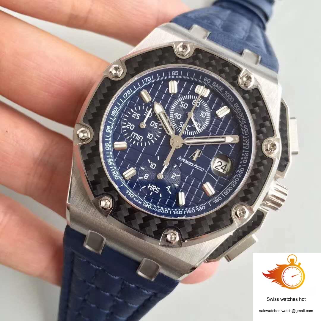 Audemars Piguet Royal Oak Offshore Juan Pablo Montoya 26030PO.OO.D001IN.01 JF Factory V2 Blue Dial 3 Audemars Piguet Royal Oak Offshore Juan Pablo Montoya 26030PO.OO.D001IN.01 JF Factory V2 Blue Dial 3