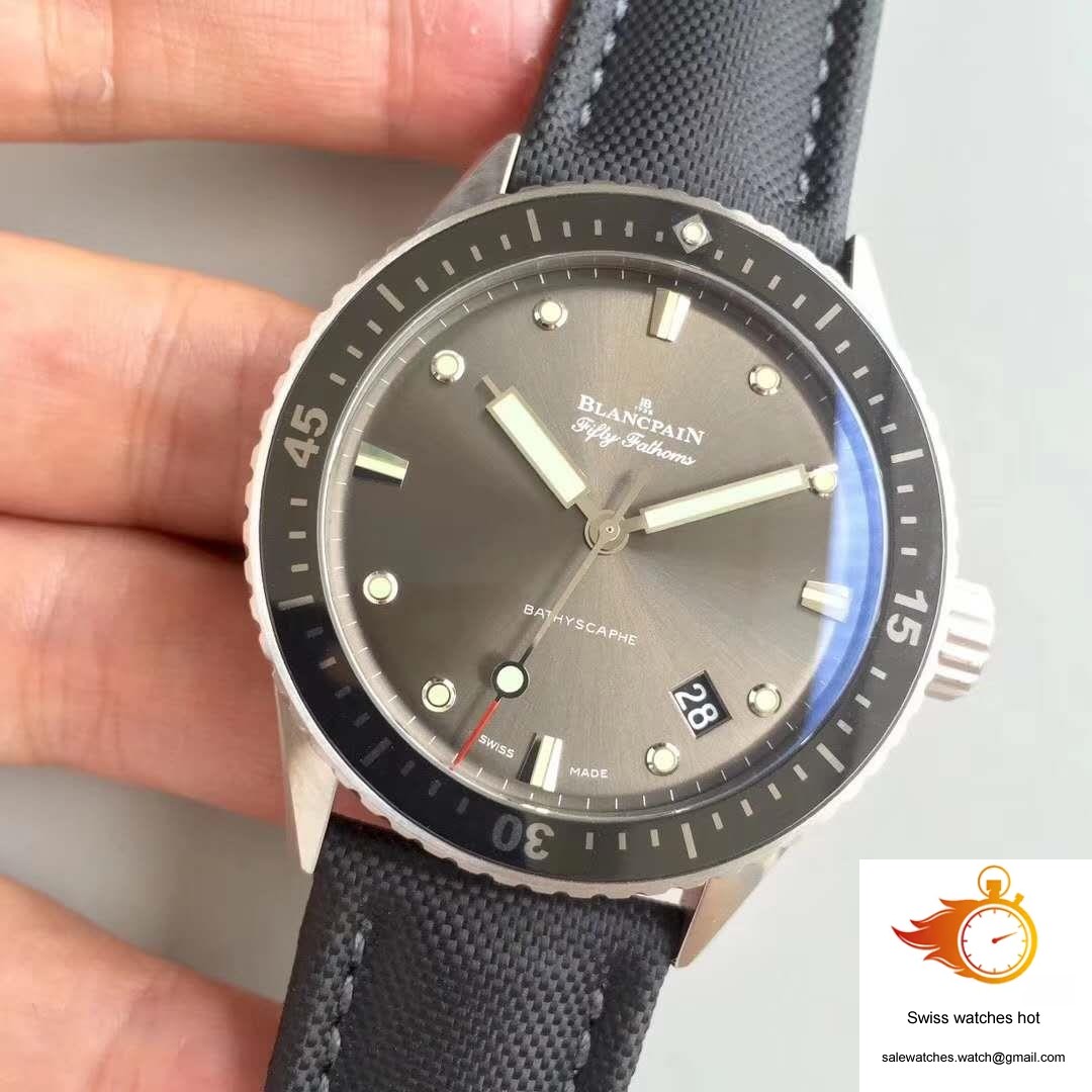 Blancpain Fifty Fathoms Bathyscaphe 5000-1110-B52A ZF Factory Meteor Grey Dial 3 Blancpain Fifty Fathoms Bathyscaphe 5000-1110-B52A ZF Factory Meteor Grey Dial 3