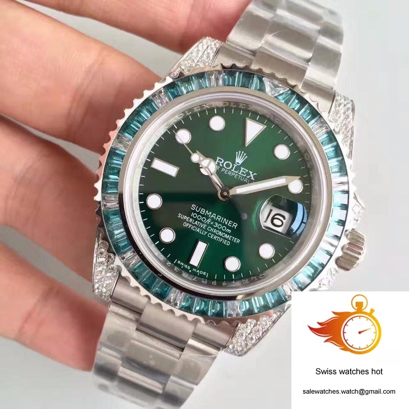 Rolex Submariner Date 116610LV Noob Factory V9 Green Dial Diamond 3 Rolex Submariner Date 116610LV Noob Factory V9 Green Dial Diamond 3