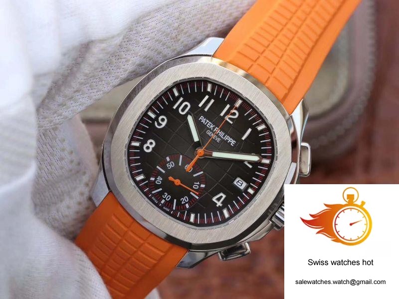 Patek Philippe Aquanaut Chronograph 5968A Orange Rubber Strap Black Dial 3 Patek Philippe Aquanaut Chronograph 5968A Orange Rubber Strap Black Dial 3