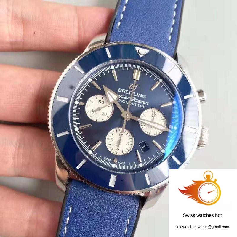 Breitling Superocean Heritage II Chronograph 44 AB0162161C1A1 GF Factory Blue Dial 3 Breitling Superocean Heritage II Chronograph 44 AB0162161C1A1 GF Factory Blue Dial 3