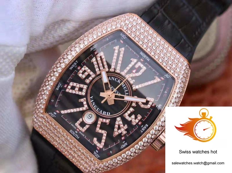 Franck Muller Vanguard 18K Rose Gold V45.SC.DT.D.NBR.CD.5N.NR Black Dial 3 Franck Muller Vanguard 18K Rose Gold V45.SC.DT.D.NBR.CD.5N.NR Black Dial 3