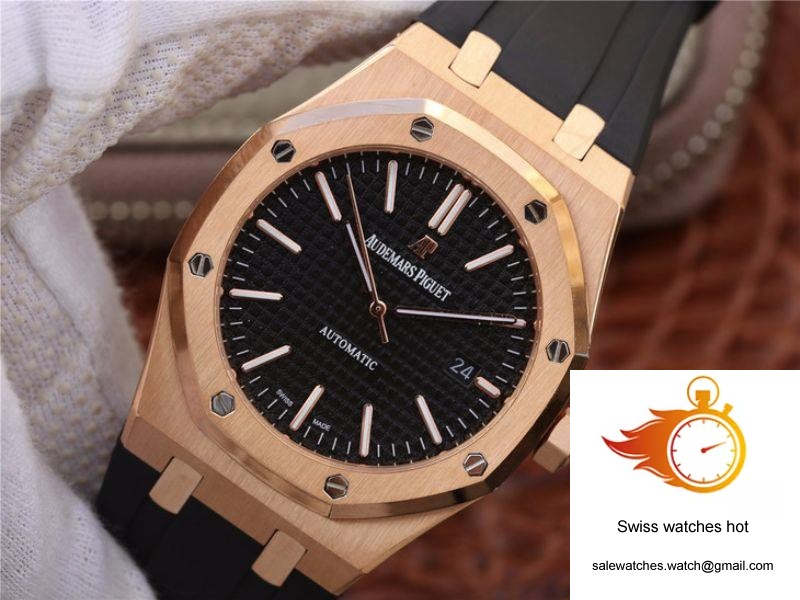 Audemars Piguet Royal Oak 15400OR.OO.D002CR.01 JF Factory Black Dial 3 Audemars Piguet Royal Oak 15400OR.OO.D002CR.01 JF Factory Black Dial 3
